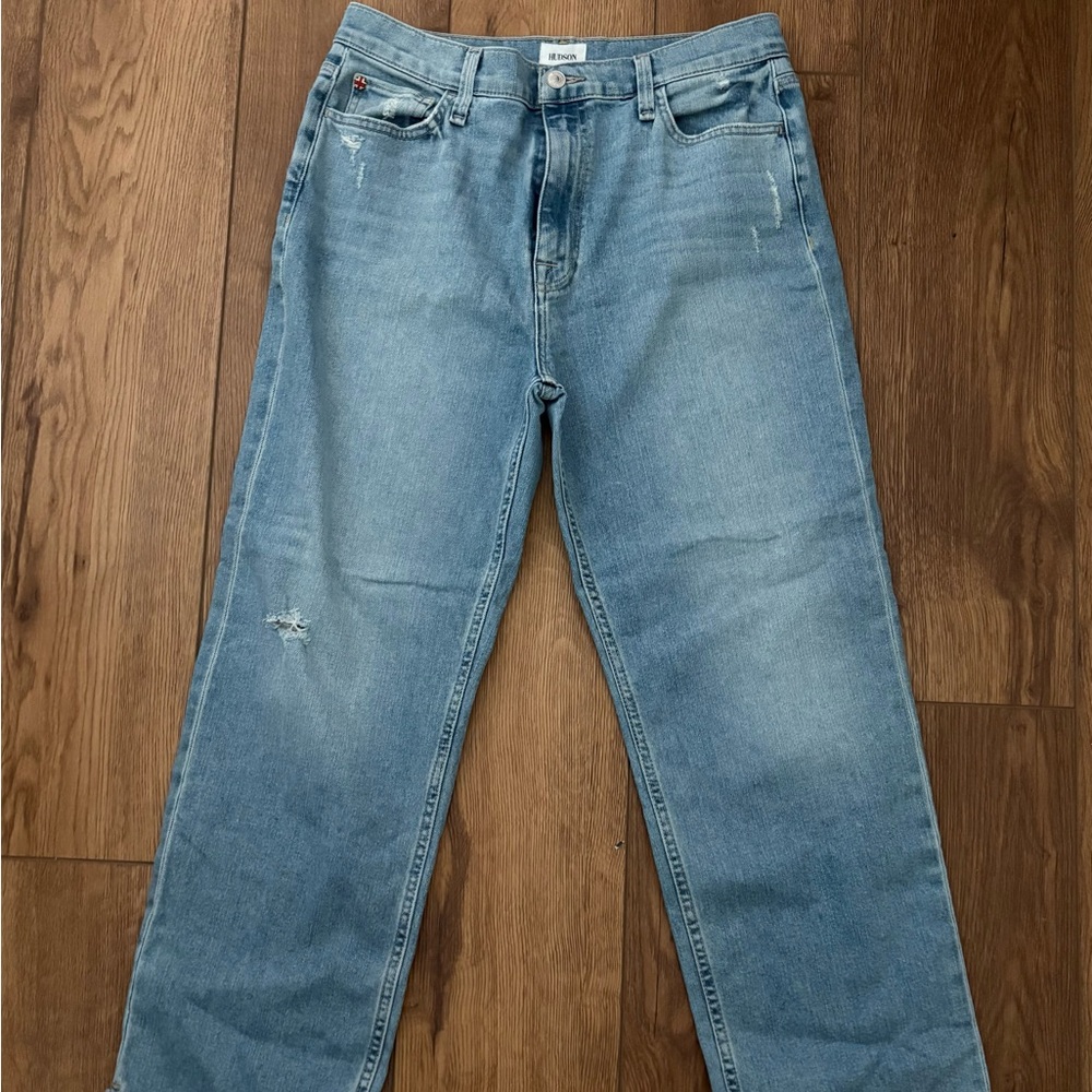 Hudson Jeans Blue Ankle Cropped Denim